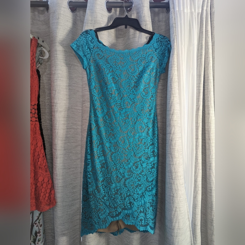 Aqua Mini dress, Bisou Bisou Michele Bohbot